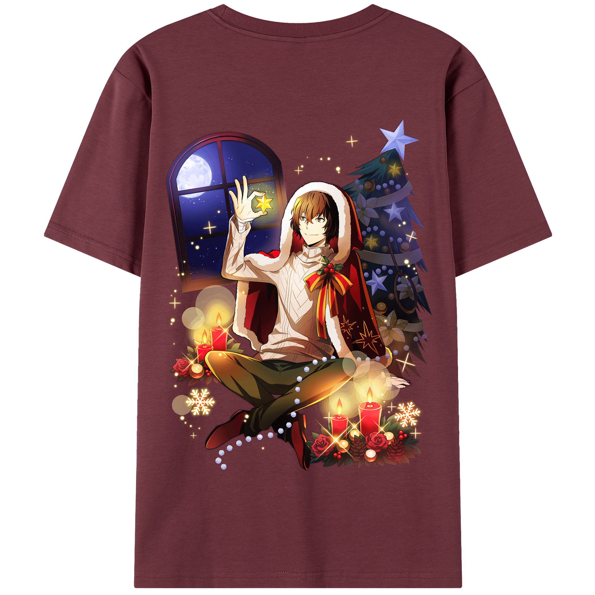 （画像用） 文豪ストレイドッグス Bungo Stray Dogs 綿100％半袖Tシャツ（背面プリント）